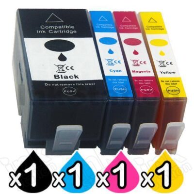 4 Pack HP 915XL Compatible High Yield Inkjet Cartridge 3YM22AA - 3YM19AA [1BK,1C,1M,1Y]