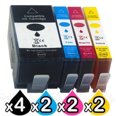 10 Pack HP 915XL Compatible High Yield Inkjet Cartridge 3YM22AA - 3YM19AA [4BK,2C,2M,2Y]
