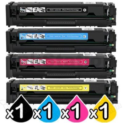 4 Pack HP 416X W2040X-W2043X Compatible High Yield Toner Cartridges [1BK,1C,1M,1Y]