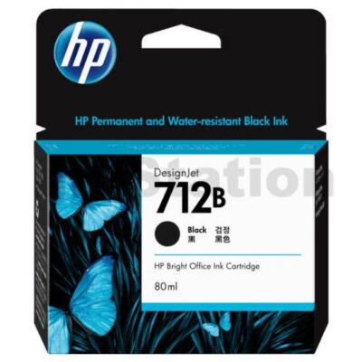 HP 712B Genuine Black Inkjet Cartridge 3ED29A 80ml
