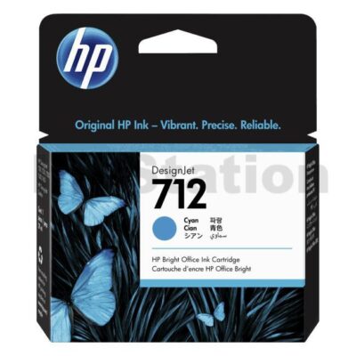 HP 712 Genuine Cyan Inkjet Cartridge 3ED67A 29ml