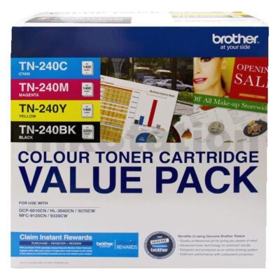 Value Pack - Brother TN-240CL4PK Genuine Toner [1BK,1C,1M,1Y]