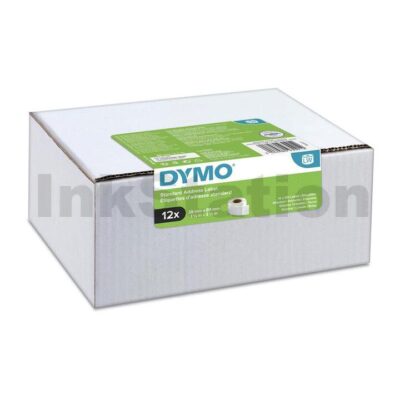 Dymo SD99010 / S0722370 Genuine White Label Roll 28mm x 89mm (2093091) 130 labels per roll [Value Pack of 12 Rolls]