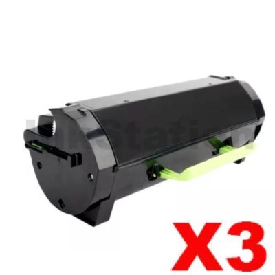3 x Lexmark 56F6X0E Compatible MS421 / MS521 / MS622 / MX421 / MX522 / MX622 Black Extra High Yield Return Program Toner Cartridge - 20,000 pages