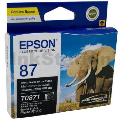 Epson 87 T0871 Photo Black Genuine Ink Cartridge - 5,630 pages [C13T087190]