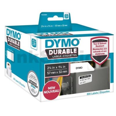 Dymo 1933084 Genuine Durable Industrial White Label Roll 57mm x 32mm - 800 labels per roll