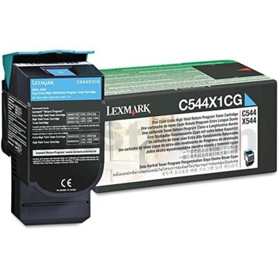 Lexmark (C544X1CG) Genuine C544 / C546 / X544 / X546 Cyan XHY Toner Cartridge - 4,000 pages