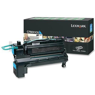 Lexmark (C792X1CG) Genuine C792DE Cyan High Yield Toner - 20,000 pages
