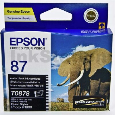Epson 87 T0878 Matte Black Genuine Ink Cartridge - 520 pages [C13T087890]