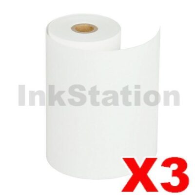 3 Rolls Brother RD-M01C5 Compatible Black Text on White Paper Roll Continuous 102mm x 29.3m