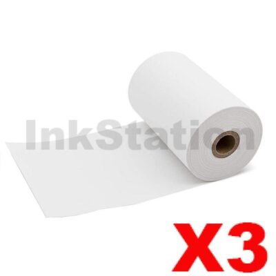 3 Rolls Brother RD-M13C5 Compatible Black Text on White Paper Roll Continuous 80mm x 29.3m