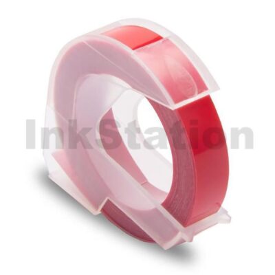 1-Pack Dymo 1741671 Compatible Red Embossing Label Cassette 9mm x 3m