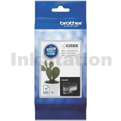 Brother LC-436BK Genuine Black Ink Cartridge - 3,000 pages