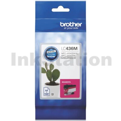 Brother LC-436M Genuine Magenta Ink Cartridge - 1,500 pages