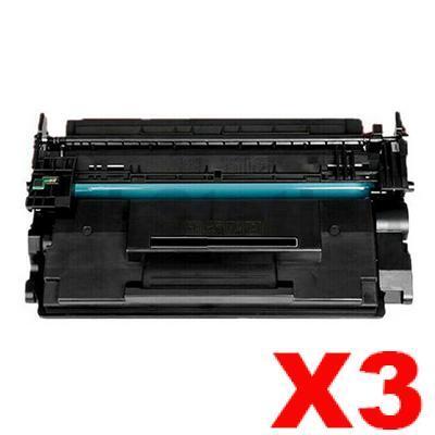 3 x HP 89X CF289X High Yield Compatible Black Toner Cartridge - 10,000 Pages