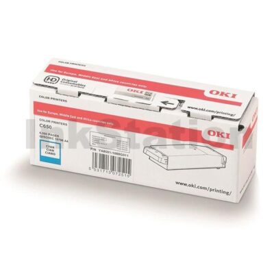 OKI Genuine C650 C650dn Cyan Toner Cartridge YA8001-1088G035 - 6,000 pages