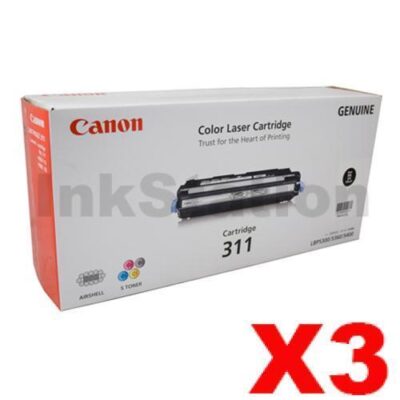 3 x Genuine Canon LBP 5360 (CART-311BK) Black Toner Cartridge-Approx. 6,000 pages