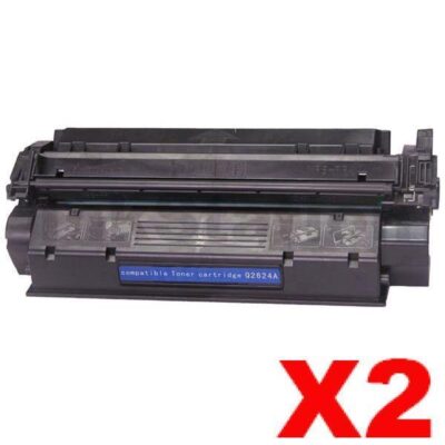 2 x HP Q2624A (24A) Compatible Black Toner Cartridge - 2,500 Pages