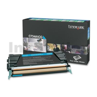 Lexmark (C734A1CG) Genuine C734 / C736 / X734 / X736 / X738 Cyan Toner Cartridge - 6,000 pages