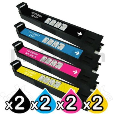 2 sets of 4 Pack HP CB380A-CB383A (823A-824A) Compatible Toner Cartridges  [2BK,2C,2M,2Y]