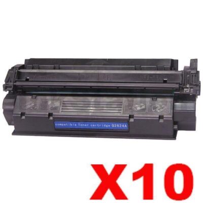 10 x HP Q2624A (24A) Compatible Black Toner Cartridge - 2,500 Pages