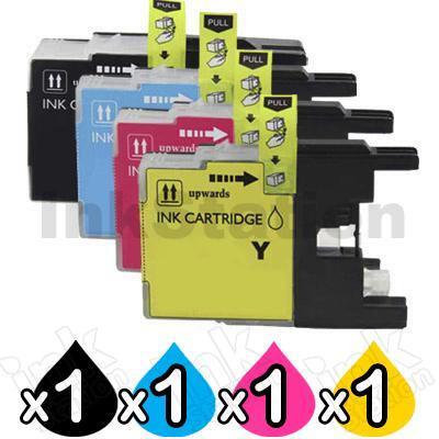 4 Pack Brother LC40 Compatible Ink Cartridges [1BK,1C,1M,1Y]