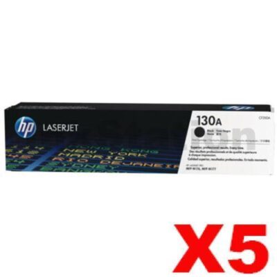 5 x HP CF350A (130A) Genuine Black Toner Cartridge - 1,300 Pages