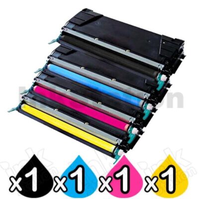 4 Pack Lexmark Compatible C524 / C534DN Toner Cartridges High Capacity - BK 8,000 pages & CMY 5,000 pages