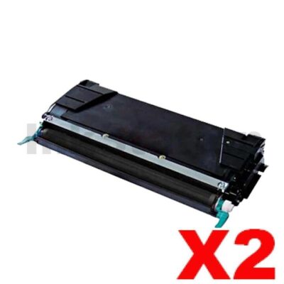 2 x Lexmark (C5240KH) Compatible C524 / C534DN Black Toner Cartridge High Capacity - 8,000 pages