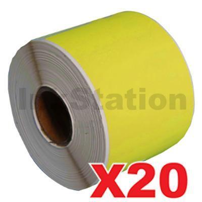 20 x Dymo SD99014 / 2133400 Compatible Yellow Label Roll 54mm x 101mm -220 labels per roll