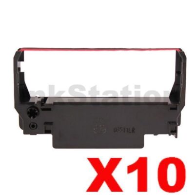 10 x Epson ERC-30/34/38 Black/Red Compatible Ribbon Cartridge
