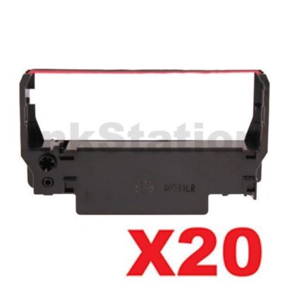 20 x Epson ERC-30/34/38 Black/Red Compatible Ribbon Cartridge