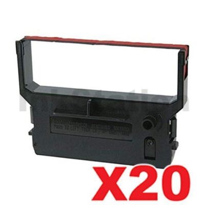 20 x Citizen IR-61BR Black/Red Compatible Ribbon Cartridge - approx 9M