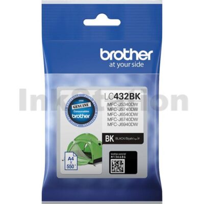 Brother LC-432BK Genuine Black Ink Cartridge - 550 pages