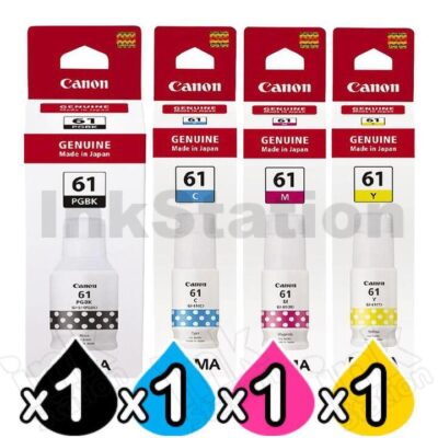 4-Pack Genuine Canon GI61 Ink Bottle [1BK,1C,1M,1Y]