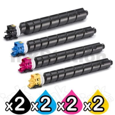 2 sets of 4 Pack Non-Genuine alternative for TK-8519 Toner Cartridge suitable for Kyocera TASKalfa 5052CI 5053CI 6052CI 6053CI [2BK,2C,2M,2Y]