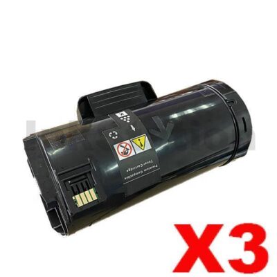 3 x Compatible Fuji Xerox ApeosPort-VII P5021, DocuPrint P475 AP Black High Yield Toner Cartridge (CT203366) - 24,300 pages