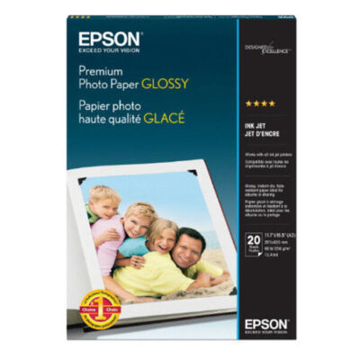 Epson S041289 Genuine Premium Glossy Photo Paper 255gsm A3+ 20 sheets