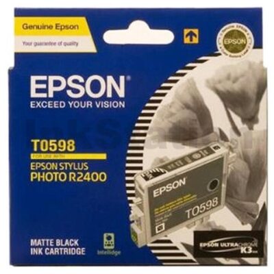 Epson Genuine T0598 Matte Black Ink Cartridge - 450 pages [C13T059890]