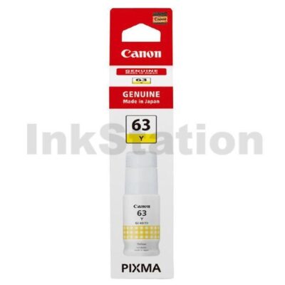 Genuine Canon GI63Y Yellow Ink Bottle - 8,000 pages