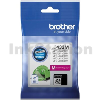 Brother LC-432M Genuine Magenta Ink Cartridge - 550 pages
