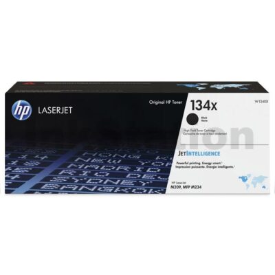 1 x HP 134X W1340X Genuine Black High Yield Toner Cartridge - 2,400 Pages