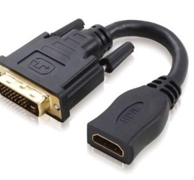 Alogic DVI-HDMI-15MF DVI-D (Male) to HDMI (Female) Adapter Cable 15cm