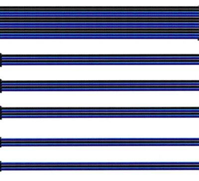 Cooler Master CMA-SEST16BLBK1-GL Sleeved Extension Cable Kit- Blue/Black, 30cm