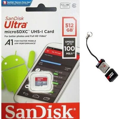 WESTERN DIGITAL SanDisk Ultra microSDXC SQUAC 512GB A1 C10 U1 UHS-I 150MB/s R 4x6 10Y