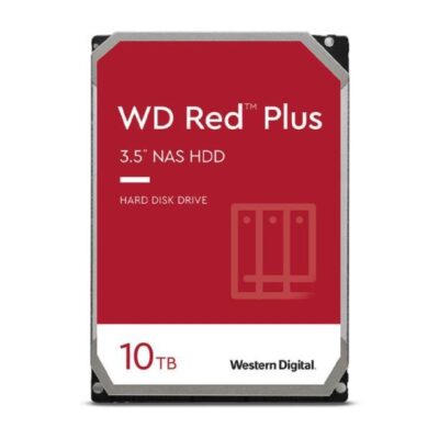 Western Digital (WD101EFBX) Red Plus 10TB 3.5" NAS Hard Drive, 256MB 7200RPM, CMR