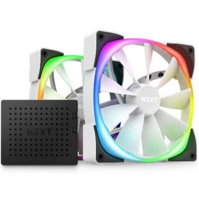 NZXT Aer RGB 2 140mm RGB Twin Starter Pack Case Fan - White