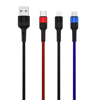Xipin LX31 3-IN-1 USB Charging Cable - USB-A to Micro USB/ USB-C/ Lightning