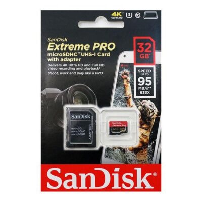 SanDisk Extreme PRO 32GB UHS-I/U3 Micro SDHC Memory Card - UHS-1/U3/Class 10 - R/W 95MB/s - 90MB/s