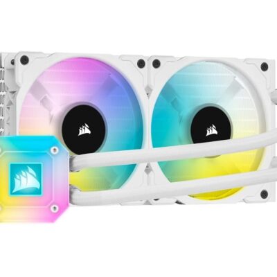 Corsair (CW-9060050-WW) iCUE H100i ELITE CAPELLIX 240mm Liquid Cooler - White